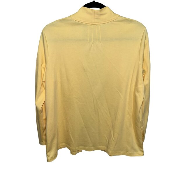 L.L Bean Yellow Tank Top and Matching Cardigan100% Supima Cotton Sz L Petite - Picture 8 of 13